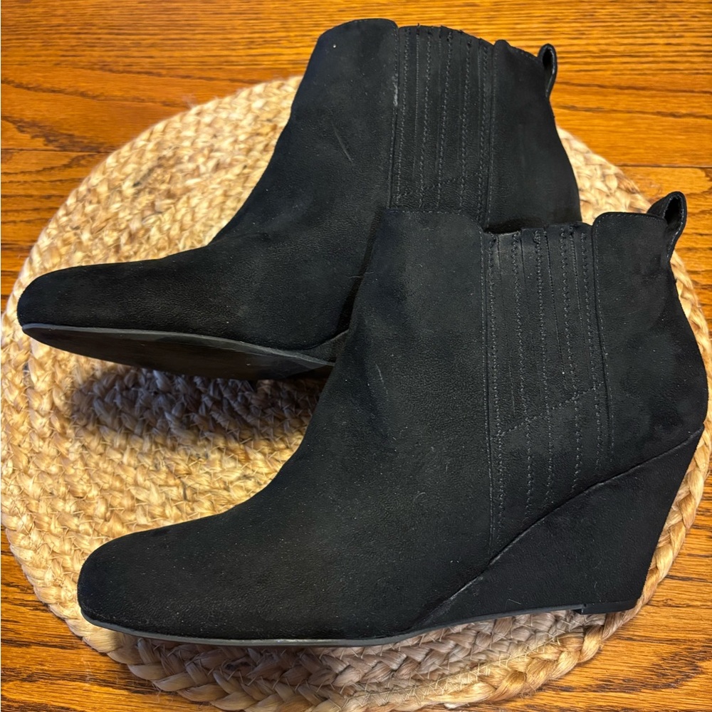 Women's Black Wedge Ankle Boots